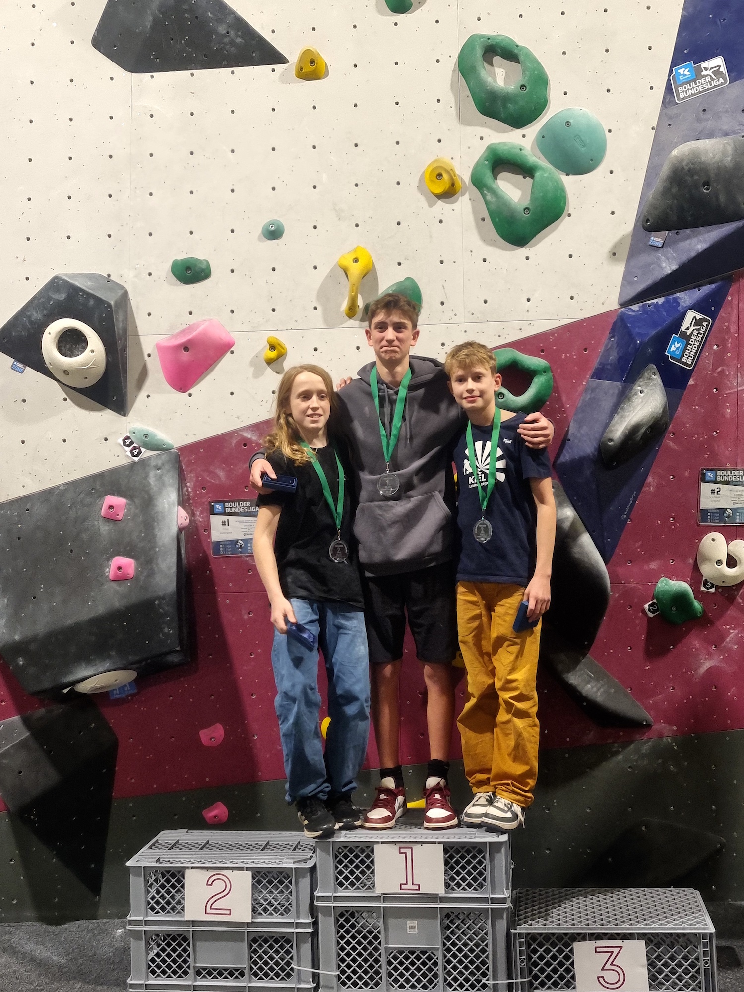 Machen das Treppchen voll: Mats, Fede und Kjell 